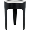 Primary vendor image of Noir Cylinder Side Table, Small - Industrial Steel & Bianco Crown Marble, 18"