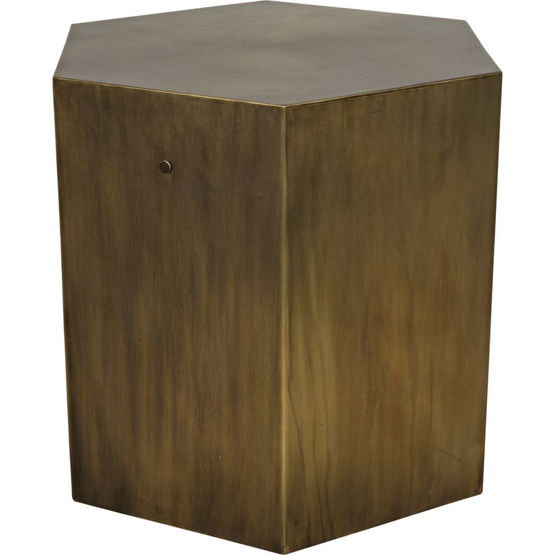 Primary vendor image of Noir Aria Side Table B, Steel w/ Aged Brass Finish, 20