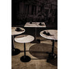 Noir Theresia Side Table - Cast Iron & Bianco Crown Marble, 30"