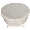 Noir Omon Side Table - Bianco Crown Marble, 12.5"