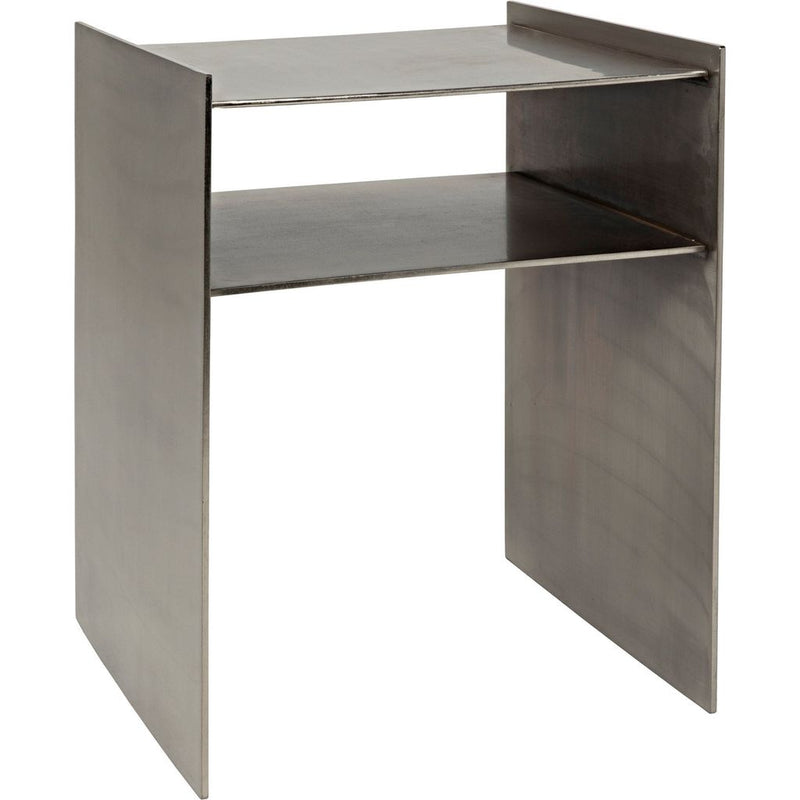 Primary vendor image of Noir Cyrus Side Table, Antique Silver Finish - Industrial Steel, 16