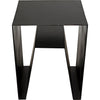 Noir Quintin Side Table, Black Steel, 17.5"