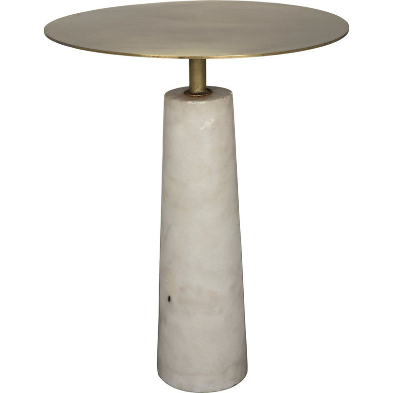 Primary vendor image of Noir Hotaru Side Table - Industrial Steel & Bianco Crown Marble, 21