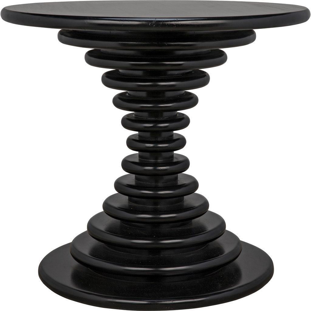 Primary vendor image of Noir Scheiben Side Table, Hand Rubbed Black - Mahogany & Veneer, 28"