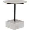 Primary vendor image of Noir Rodin Side Table - Industrial Steel & Bianco Crown Marble, 20"