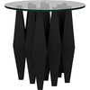 Primary vendor image of Noir Soldier Side Table, Black Steel w/ Glass Top, 24"