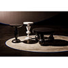 Noir Adonis Side Table, Hand Rubbed Black - Mahogany & Veneer, 18"