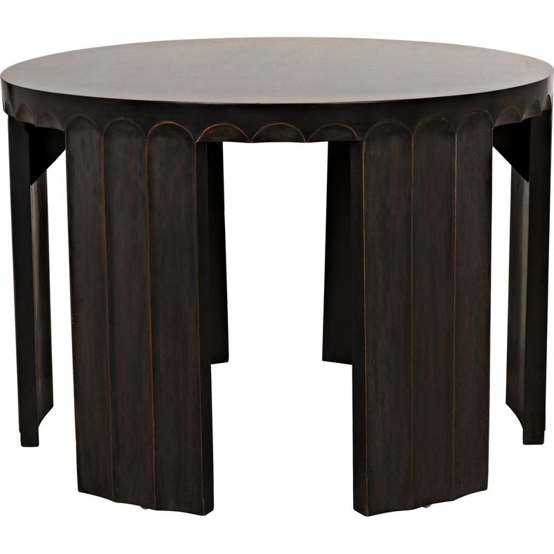 Primary vendor image of Noir Fluted Side Table, Pale w/ Light Brown Trim, 32
