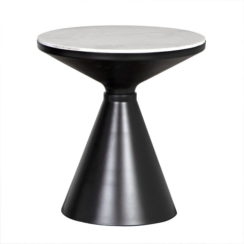 Primary vendor image of Noir Marley Side Table - Industrial Steel & Bianco Crown Marble, 20
