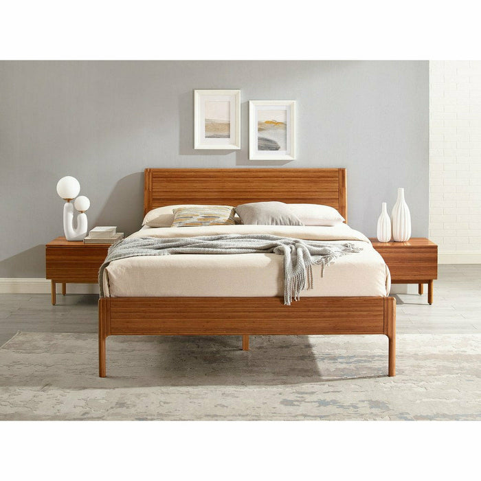 Greenington Ventura Solid Moso Bamboo Platform Bed, Amber