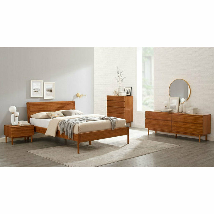 Greenington Ventura Solid Moso Bamboo Platform Bed, Amber