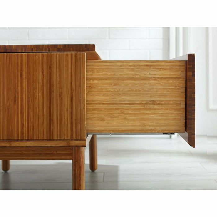 Greenington Ventura Solid Moso Bamboo 1 Drawer Nightstand, Amber