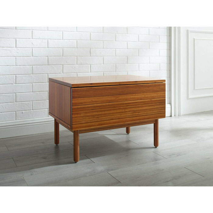 Greenington Ventura Solid Moso Bamboo 1 Drawer Nightstand, Amber