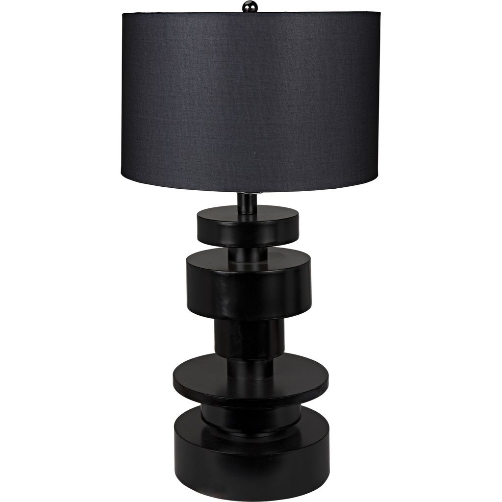Primary vendor image of Noir Wilton Table Lamp, Black Steel w/ Shade, 13"