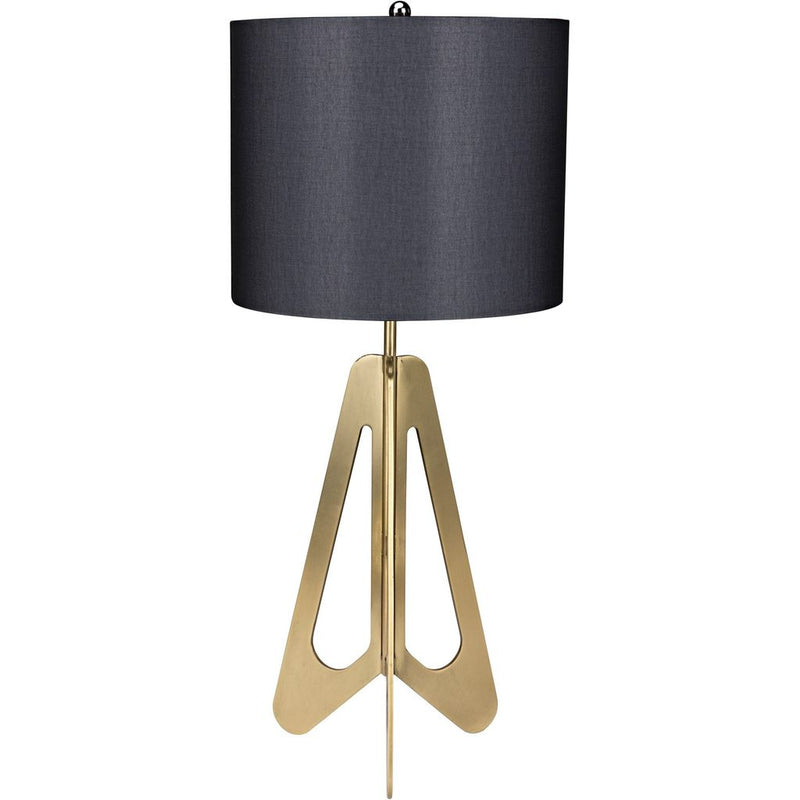 Primary vendor image of Noir Candis Lamp w/ Black Shade, Metal w/ Brass Finish, 10
