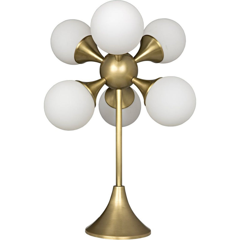 Primary vendor image of Noir Globular Table Lamp, Metal w/ Brass Finish, 19.5