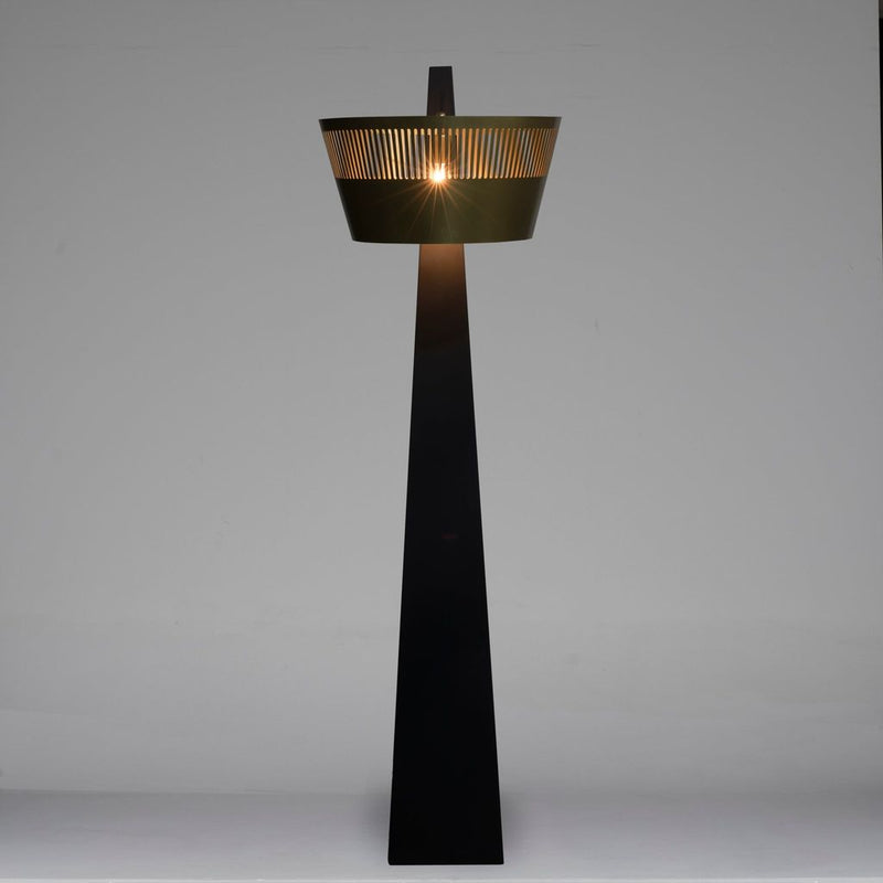 Primary vendor image of Noir Claudius Floor Lamp, Black of Brass Finished Steel - Metal