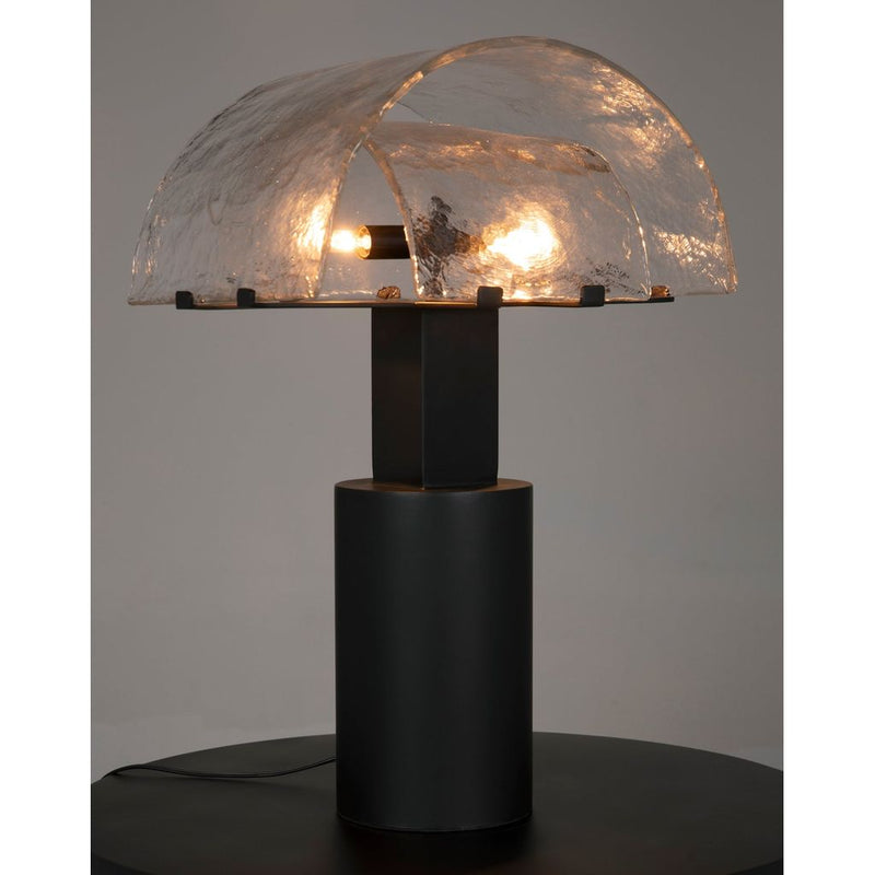 Primary vendor image of Noir Shiitake Lamp - Industrial Steel & Handblown Glass, 18