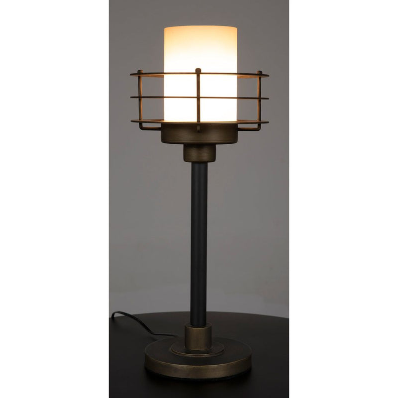 Primary vendor image of Noir Lighthouse Lamp - Industrial Steel & Frosted Glass Shade, 10