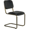 Noir 0037 Dining Chair, Steel & Leather, 18" W