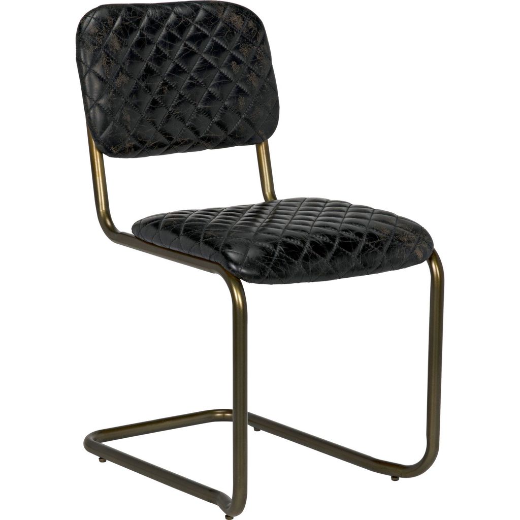 Primary vendor image of Noir 0037 Dining Chair, Steel & Leather, 18" W