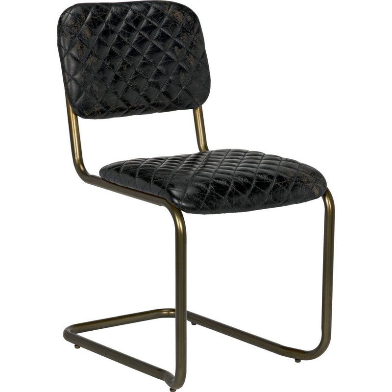 Primary vendor image of Noir 0037 Dining Chair, Steel & Leather, 18