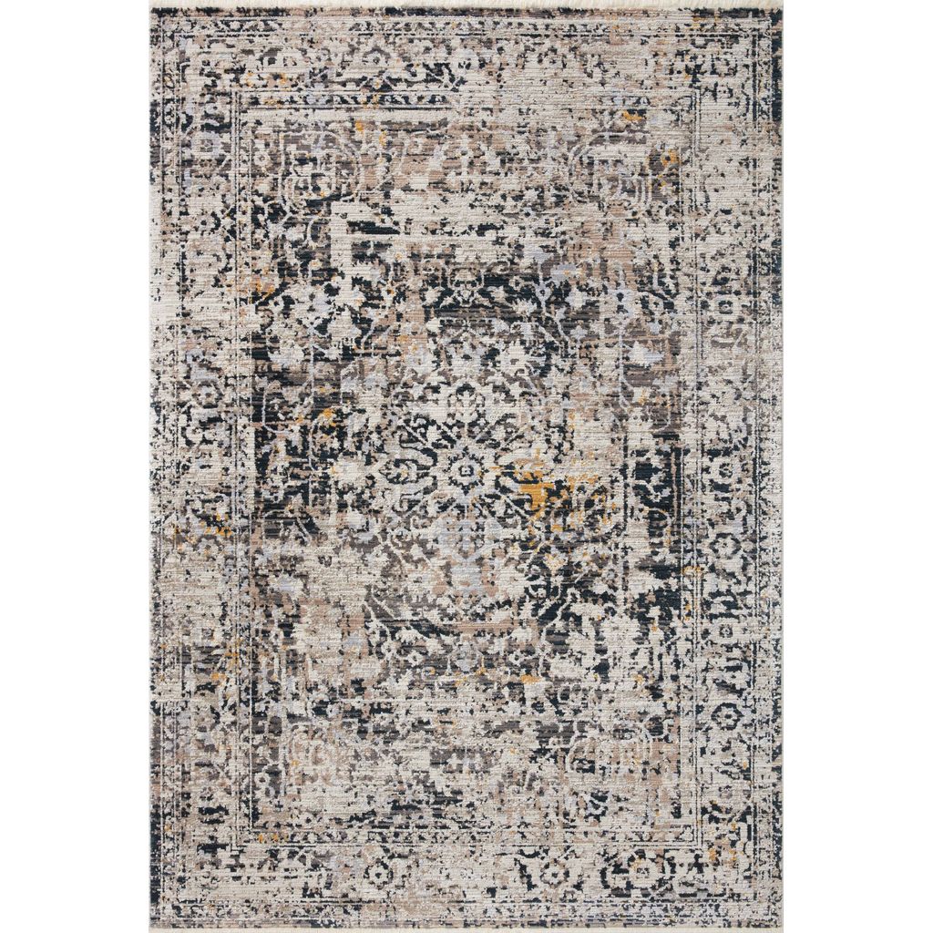 Loloi Leigh LEI-03 Transitional Power Loomed Area Rug-Rugs-Loloi-Charcoal-18" x 18" Sample-Heaven's Gate Home, LLC