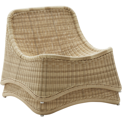 Sika-Design Exterior Chill Chair and Stool, Outdoor-Lounge Chairs-Sika Design-Natural-Heaven's Gate Home, LLC