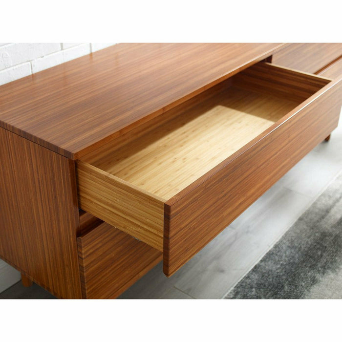 Greenington Ventura Solid Moso Bamboo 4 Drawer Double Dresser, Amber