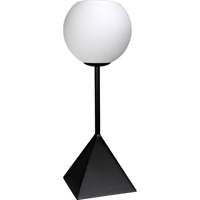 Primary vendor image of Noir Berlin Table Lamp - Insdustrial Steel & Frosted Glass, 10