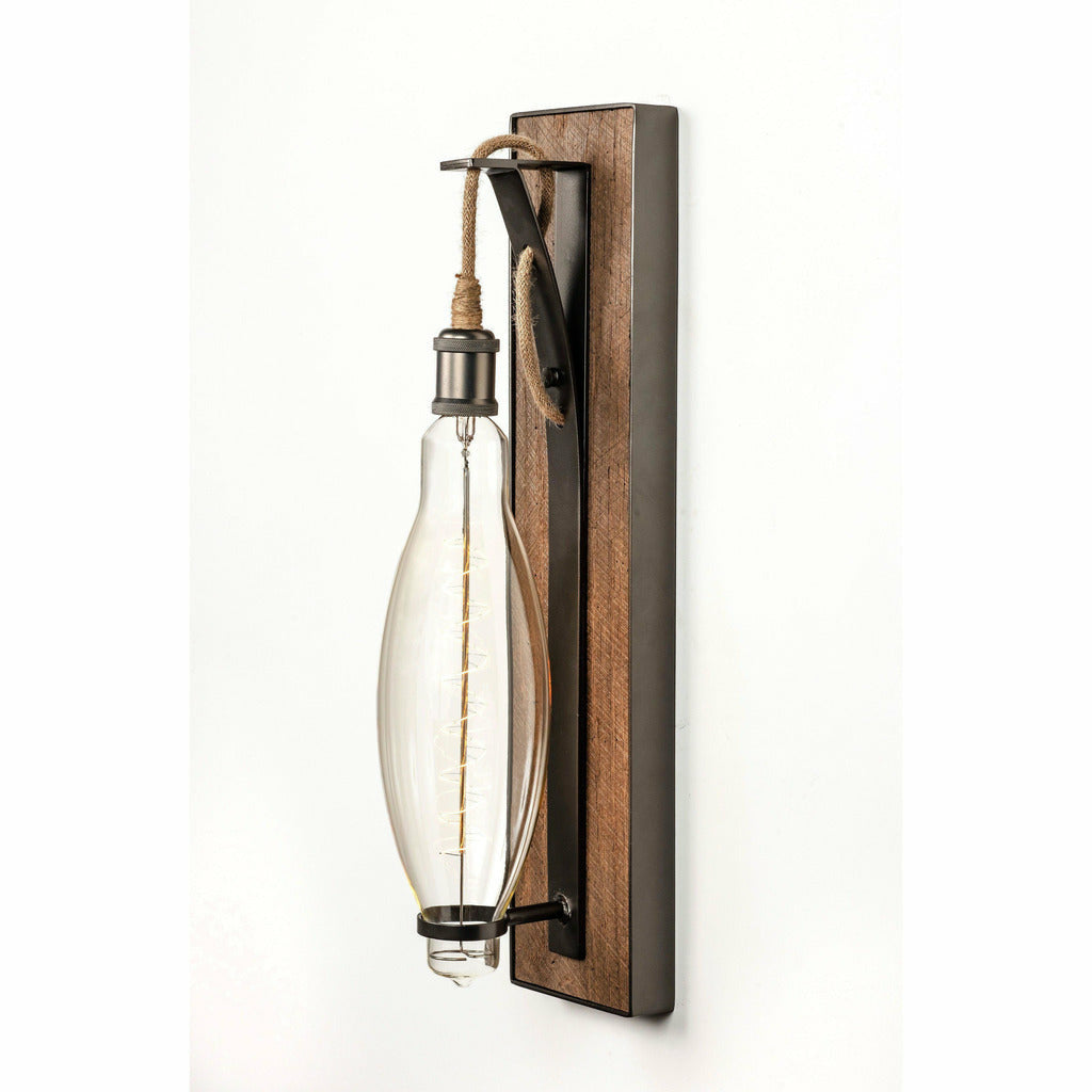 Carroll by Design The Row Large Brown Barnwood Sconce-annieandel