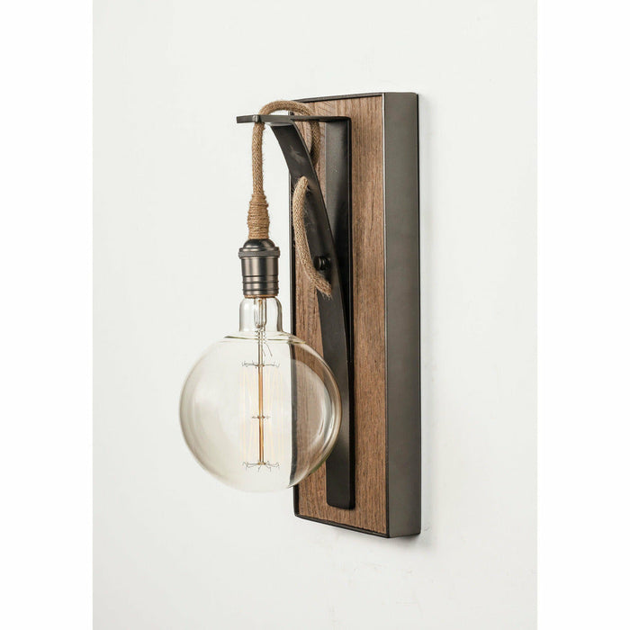 Carroll by Design The Row - Small Brown Barnwood Sconce-annieandel