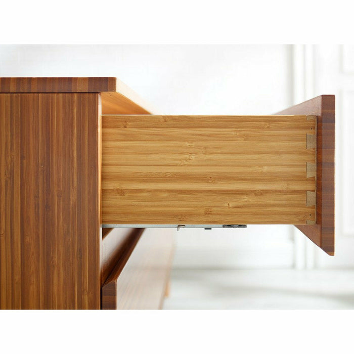 Greenington Ventura Solid Moso Bamboo 4 Drawer Double Dresser, Amber