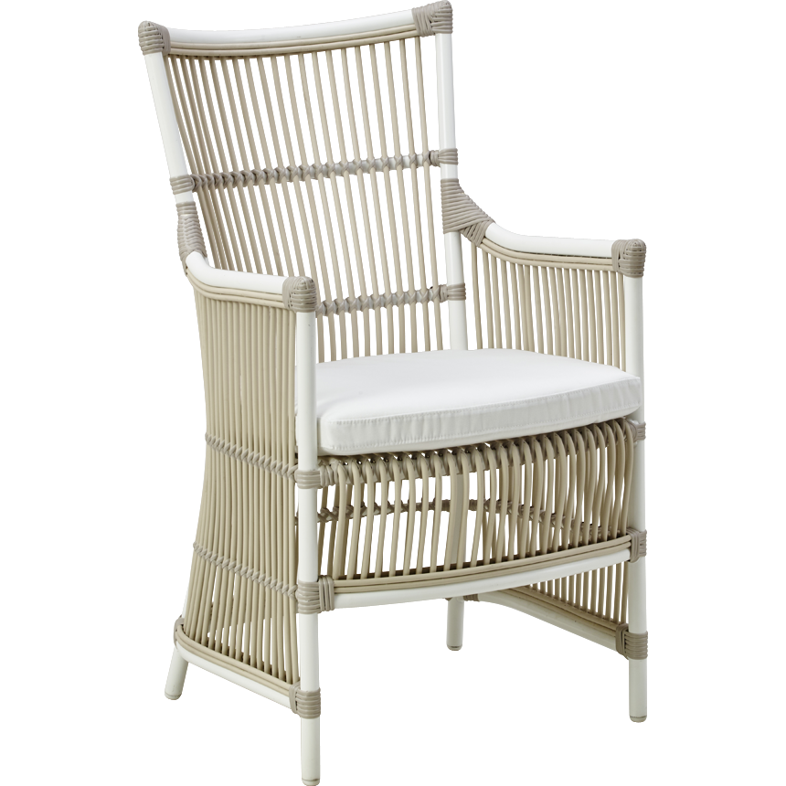 Sika-Design Exterior Dining Davinci Chair w/ Cushion, Outdoor-Dining Chairs-Sika Design-Dove White-Tempotest Canvas White-Heaven's Gate Home, LLC