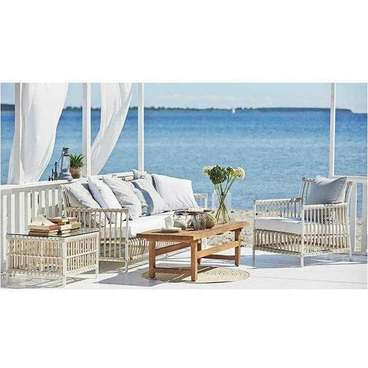 Sika-Design Exterior Caroline 3-Seater Sofa w/ Cushion, Outdoor-Sofas-Sika Design-Heaven's Gate Home, LLC