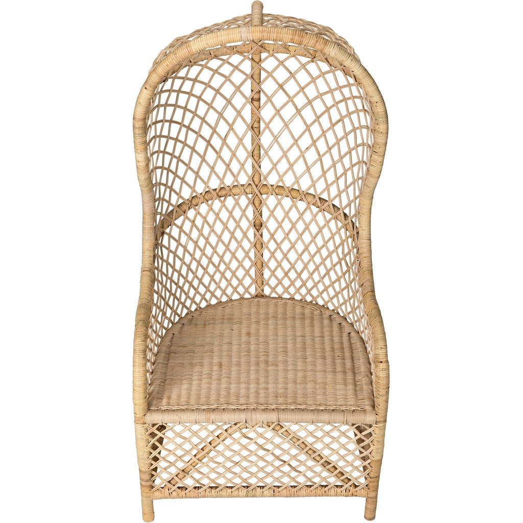 Noir Gigi Chair, Rattan, 32.5" W