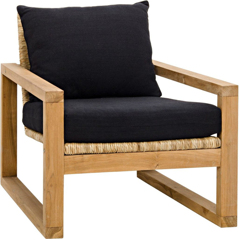 Primary vendor image of Noir Martin Chair, Teak Frame, Woven Seat, Black Woven Fabric, 28