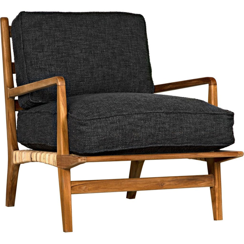 Primary vendor image of Noir Allister Chair, Gray US Made Cushions - Teak, Rattan & Cement Fabric, 29