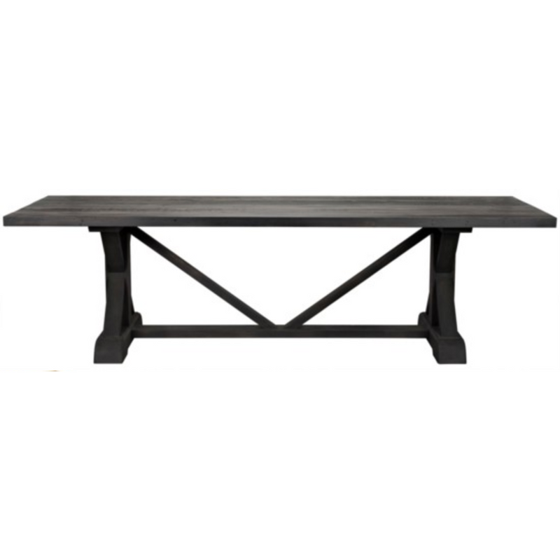 CFC X Reclaimed Lumber Dining Table, Black Wax, 120