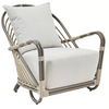 Sika Design Exterior Arne Jacobsen Charlottenborg Chair w/ Cushion, Outdoor-Lounge Chairs-Sika Design-Moccachino-Sunbrella Sailcloth Seagull Seat and Back Cushion-Heaven's Gate Home, LLC