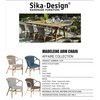 Sika-Design Affaire Madeleine Bistro Arm Chair, Stackable, Indoor/Covered Outdoor-Dining Chairs-Sika Design-Heaven's Gate Home, LLC