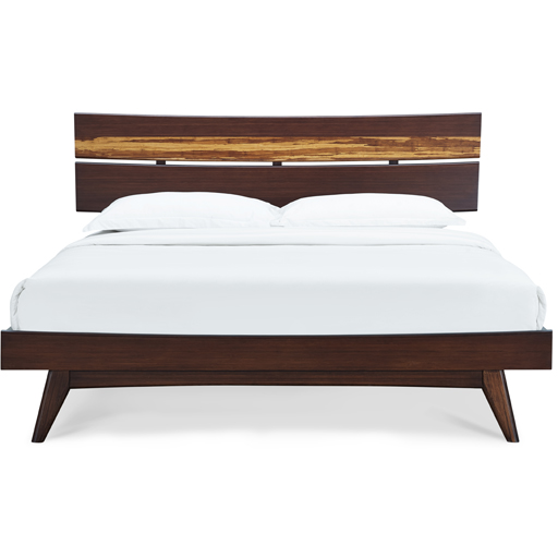 Greenington Azara Solid Bamboo Platform Bed, Sable/Tiger Accent