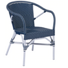 Sika Design Alu Affaire Madeleine Dining Arm Chair, Outdoor-Dining Chairs-Sika Design-Navy Blue / White Dots-Heaven's Gate Home, LLC