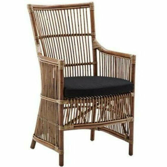 Sika-Design Originals Davinci Dining Chair w/ Cushion, Indoor - Antique-Dining Chairs-Sika Design-Antique-Sunbrella Sailcloth Shade Cushion-Heaven's Gate Home, LLC