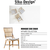 Sika-Design Affaire Monique Rattan Side Chair, Indoor/Covered Outdoor-Dining Chairs-Sika Design-White / Cappuccino Dots-Heaven's Gate Home, LLC