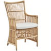 Sika-Design Originals Davinci Dining Chair w/ Cushion, Indoor-Dining Chairs-Sika Design-Natural-Tempotest Canvas White-Heaven's Gate Home, LLC