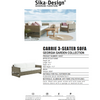 Sika-Design Georgia Garden Carrie 3-Seater w/ Cushion, Outdoor-Sofas-Sika Design-Heaven's Gate Home, LLC