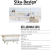 Sika-Design Exterior Belladonna Aluminum Rattan Sofa w/ Cushion, Outdoor-Sofas-Sika Design-Heaven's Gate Home, LLC