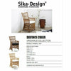Sika-Design Originals Davinci Dining Chair w/ Cushion, Indoor - Antique-Dining Chairs-Sika Design-Antique-Sunbrella Sailcloth Shade Cushion-Heaven's Gate Home, LLC