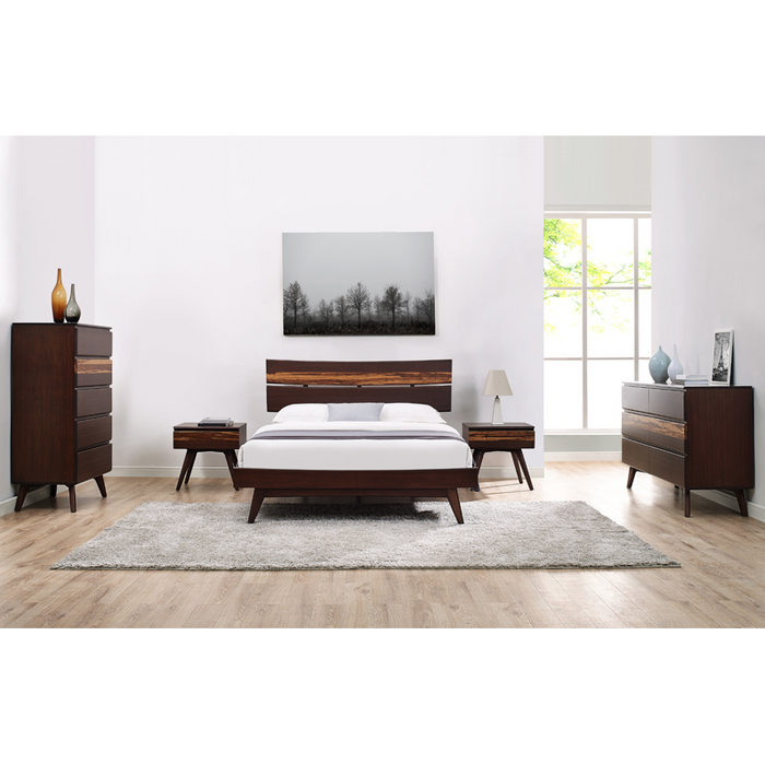 Greenington Azara Solid Bamboo Platform Bed, Sable/Tiger Accent